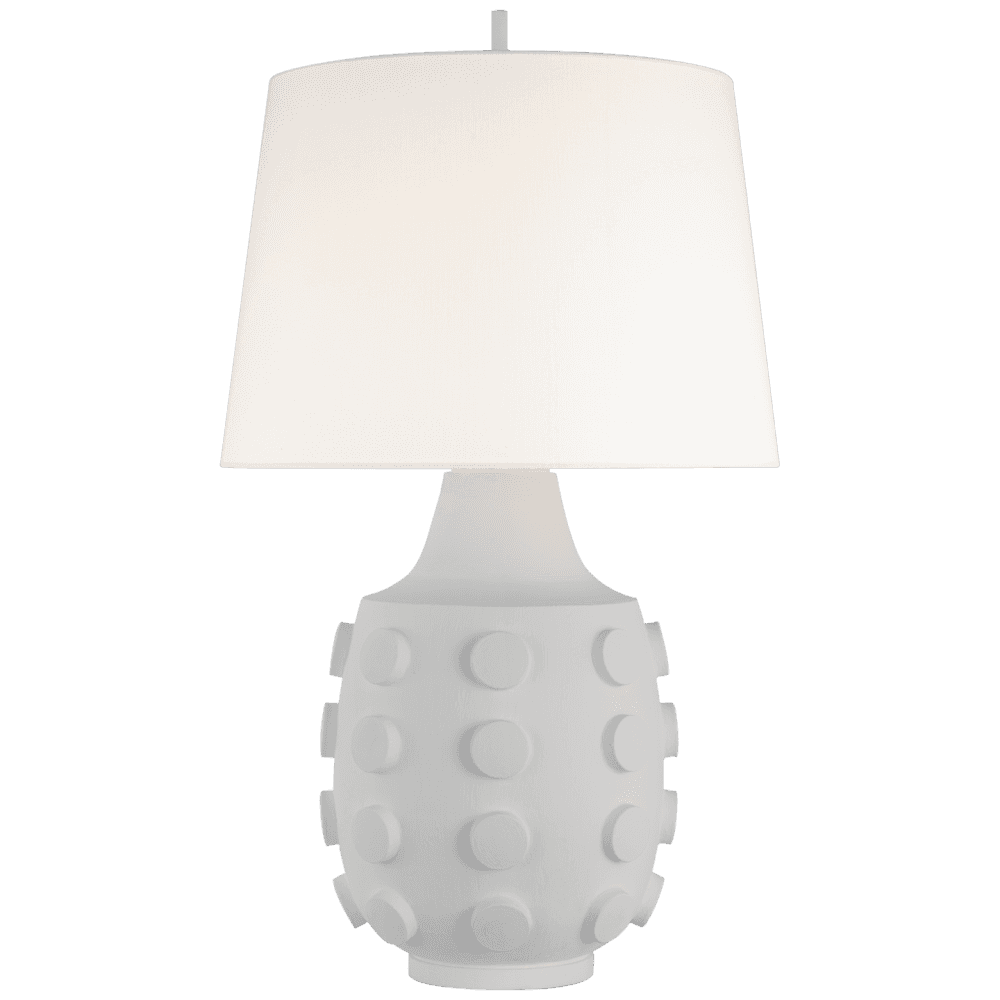Visual Comfort & Co. Signature Collection Orly Large Table Lamp, 1-Light, LED, Plaster White, Linen Shade, 31.5"H (TOB 3415PW-L D03R6)