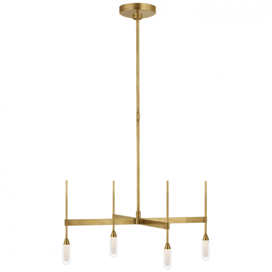 Visual Comfort Signature Overture Medium Downlight Chandelier Natural Brass