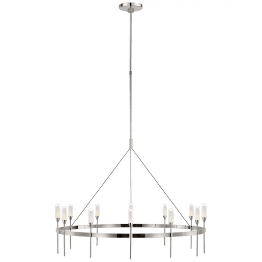 Visual Comfort Signature Overture XL Ring Chandelier Polished Nickel