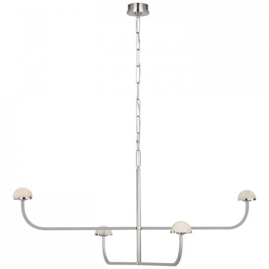 Visual Comfort Signature Pedra Two Tier Shallow Chandelier Polished Nickel