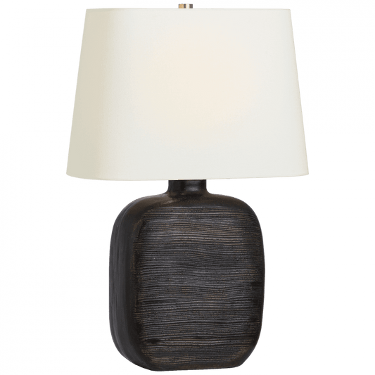 Visual Comfort Signature Pemba Medium Combed Table Lamp Chimney Black