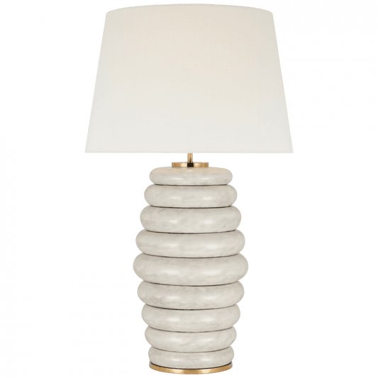 Visual Comfort Signature Phoebe Extra Large Stacked Table Lamp Antiqued White