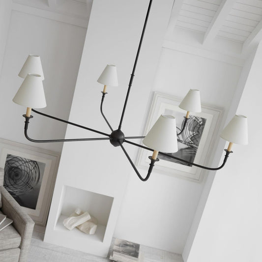 Visual Comfort Signature Piaf Grande Two-Tier Chandelier Swedish Gray