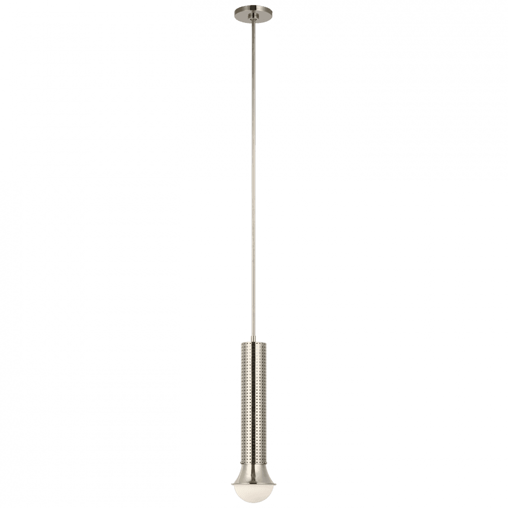 Visual Comfort Signature Precision Petite Elongated Pendant Polished Nickel