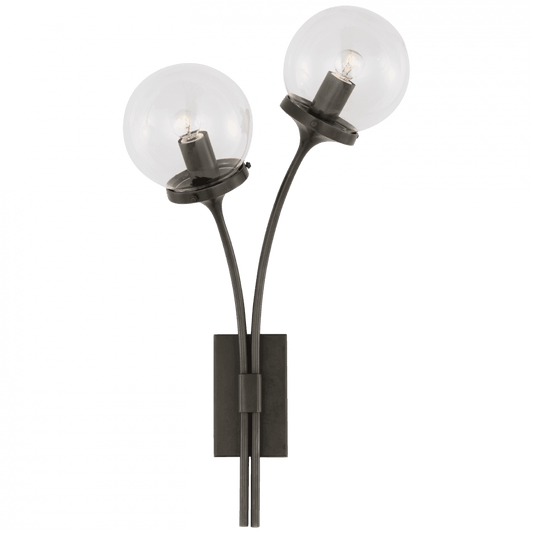 Visual Comfort Signature Prescott Left Wall Sconce Polished Nickel