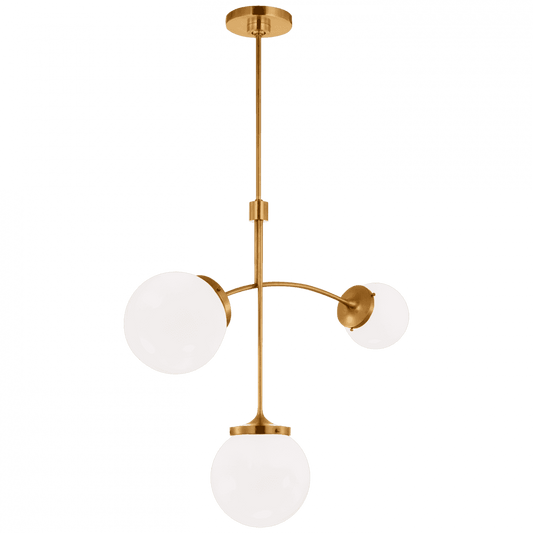 Visual Comfort Signature Prescott Small Chandelier Soft Brass