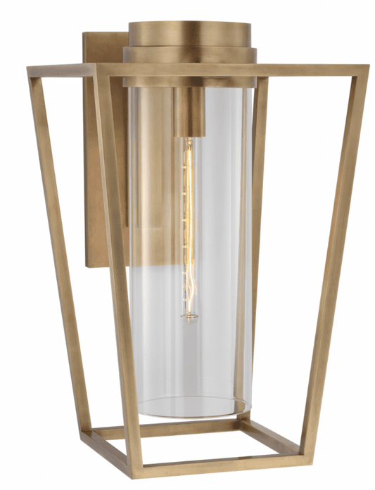 Visual Comfort Signature Presidio Medium Bracketed Sconce Hand-Rubbed Antique Brass