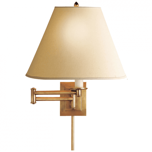 Visual Comfort Signature Primitive Swing Arm Wall Sconce With Plug Hand-Rubbed Antique Brass