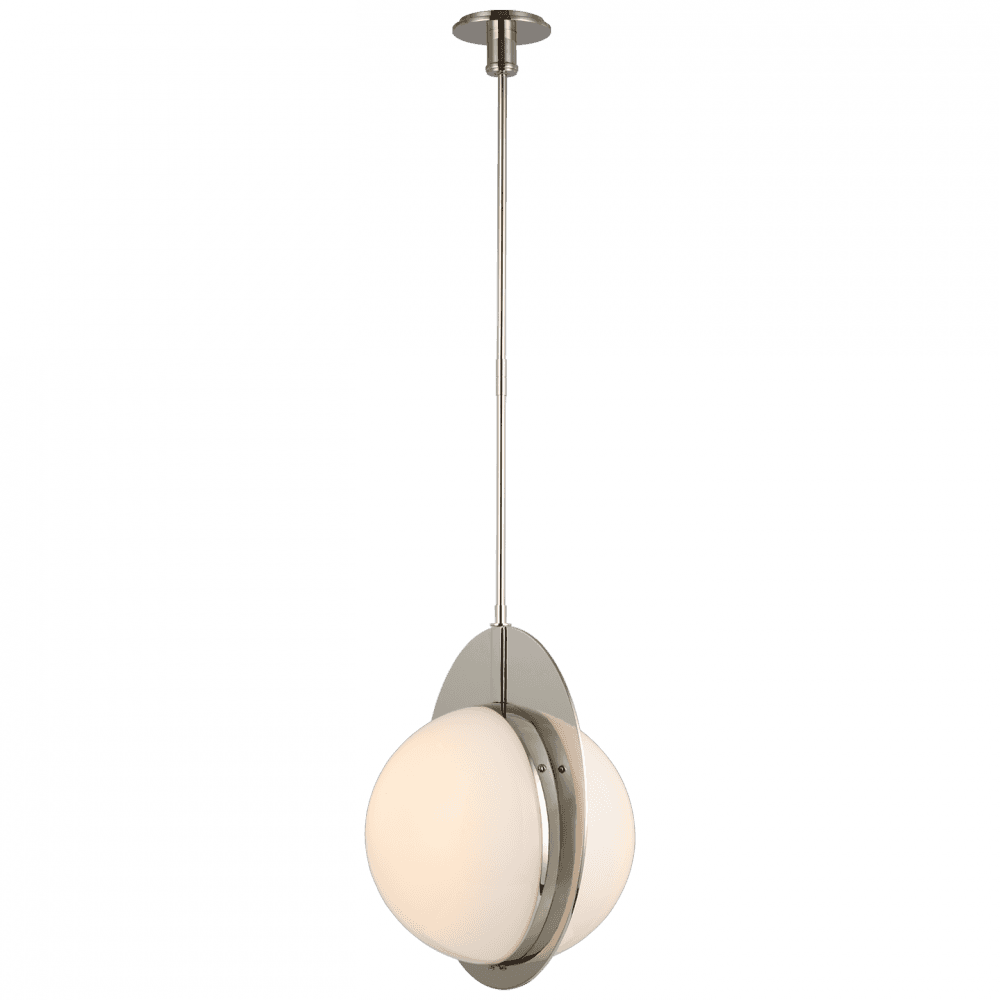 Visual Comfort Signature Quando Large Globe Pendant Polished Nickel