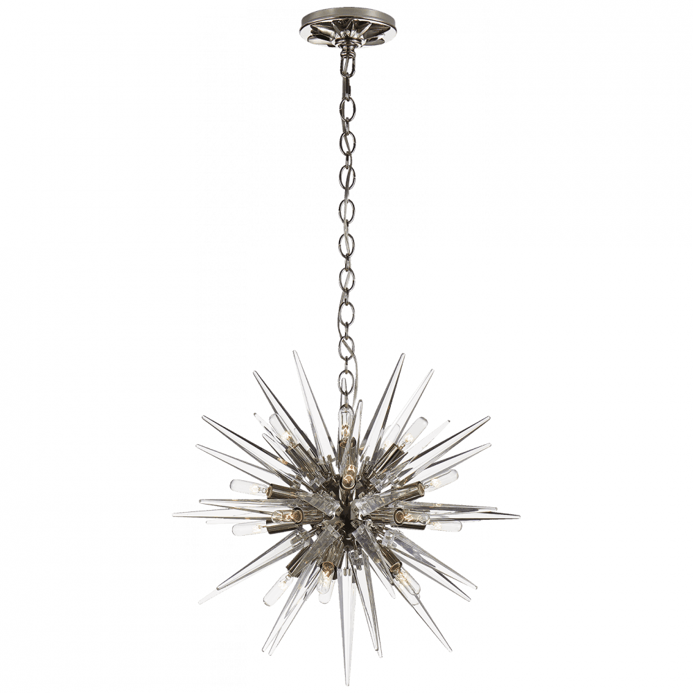 Visual Comfort Signature Quincy Sputnik Chandelier Polished Nickel