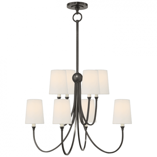 Visual Comfort Signature Reed Large Chandelier Polished Nickel