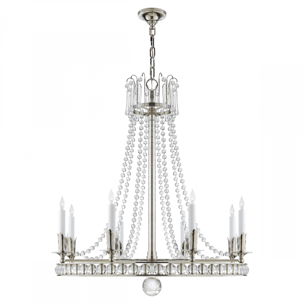 Visual Comfort Signature Regency Chandelier Polished Nickel
