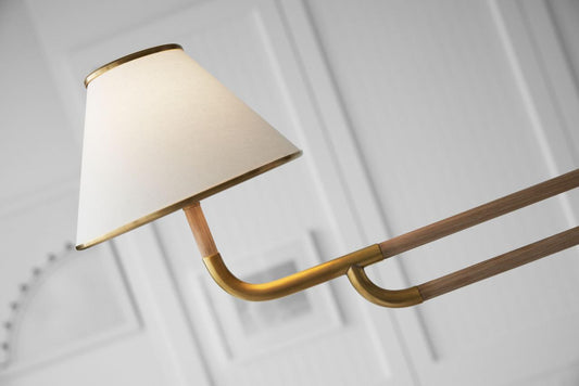 Visual Comfort Signature Rigby Large Linear Chandelier Polished Nickel and Ebony
