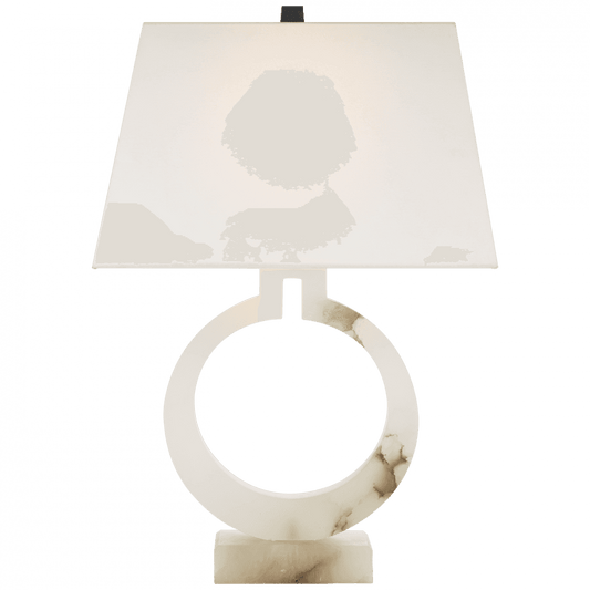 Visual Comfort Signature Ring Form Ring Form Large Table Lamp Alabaster