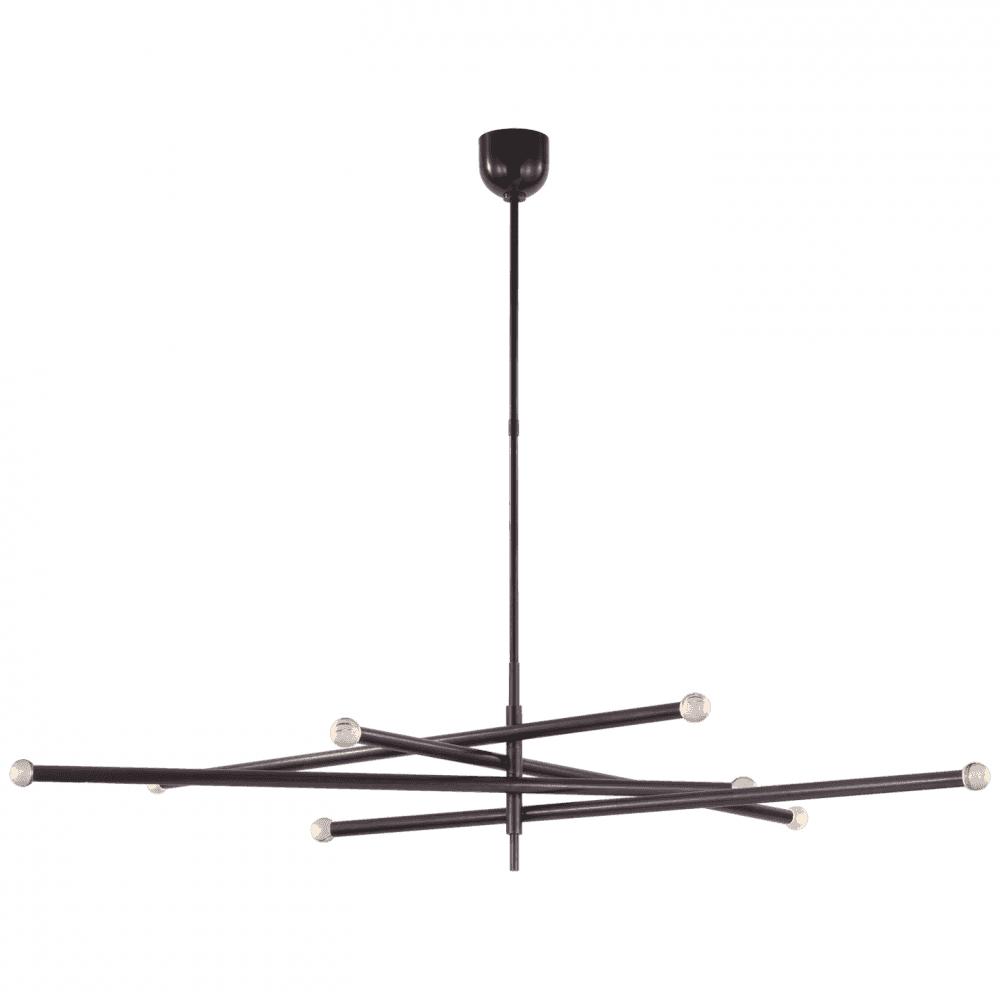 Visual Comfort Signature Rousseau Oversized Articulating Chandelier Bronze