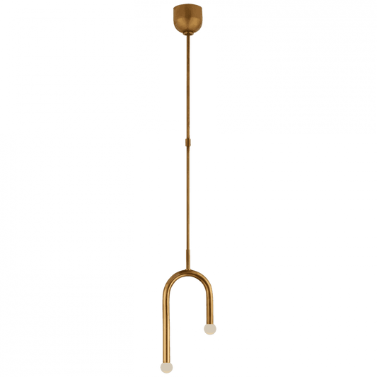 Visual Comfort Signature Rousseau Small Asymmetric Pendant Bronze