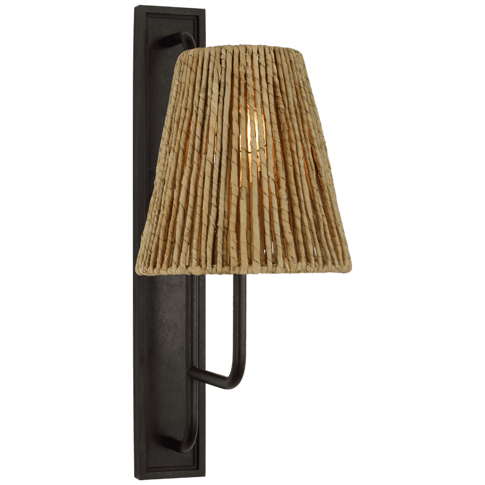 Visual Comfort Signature Rui Tall Wall Sconce Aged Iron