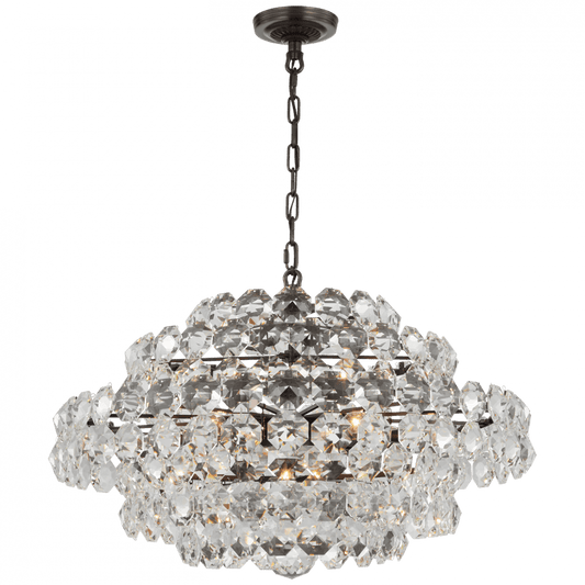 Visual Comfort Signature Sanger Small Chandelier Hand-Rubbed Antique Brass