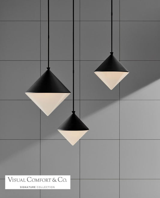 Visual Comfort Signature Sarnen Pendant Burnished Silver Leaf
