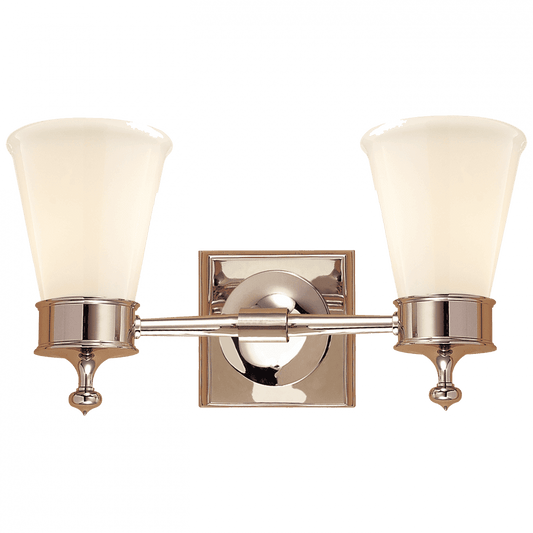 Visual Comfort Signature Siena Double Wall Sconce Polished Nickel