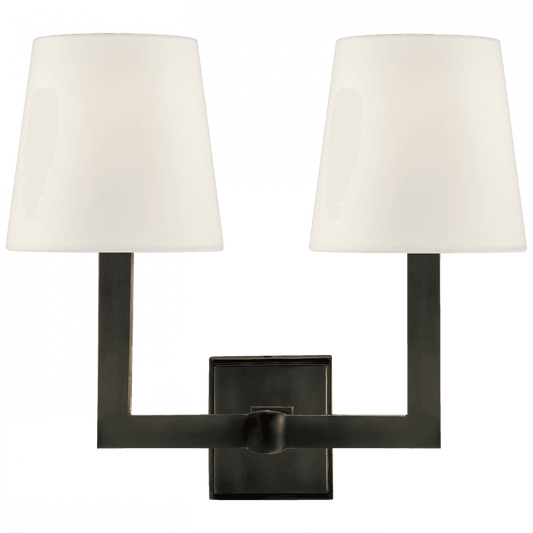 Visual Comfort Signature Signature Square Tube Double Sconce Bronze