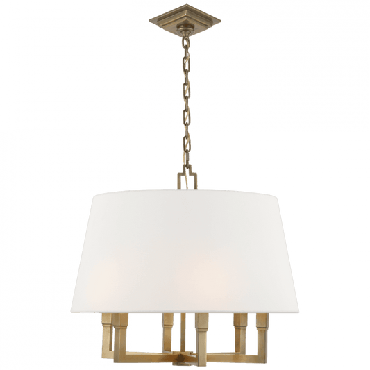 Visual Comfort Signature Signature Square Tube Hanging Shade Hand-Rubbed Antique Brass