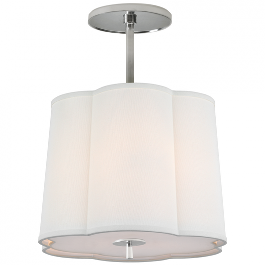 Visual Comfort Signature Simple Simple Scallop Hanging Shade Soft Silver