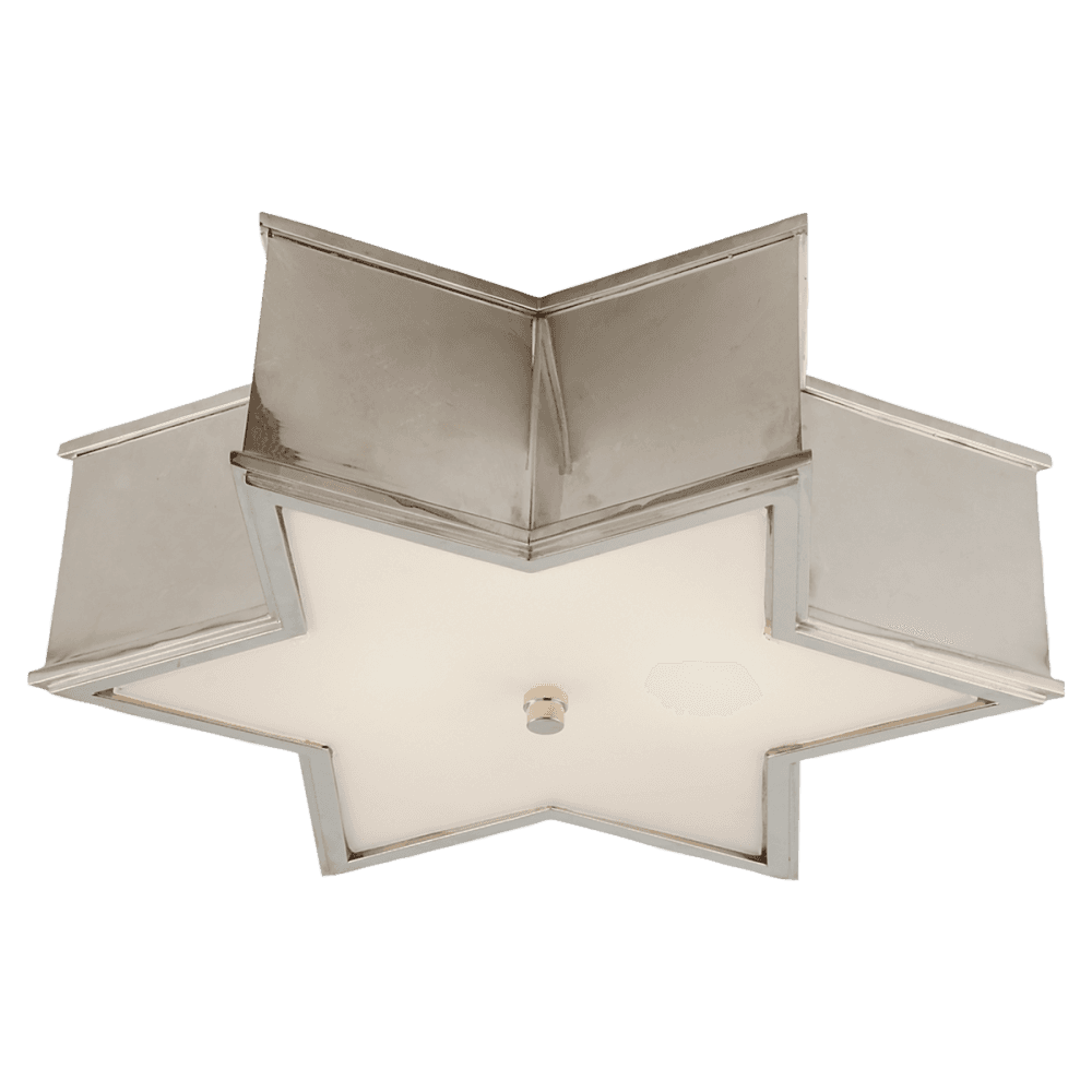 Visual Comfort & Co. Signature Collection Sophia Flush Mount, 3-Light, Polished Nickel, 17"W (AH 4017PN-FG 2G03F)