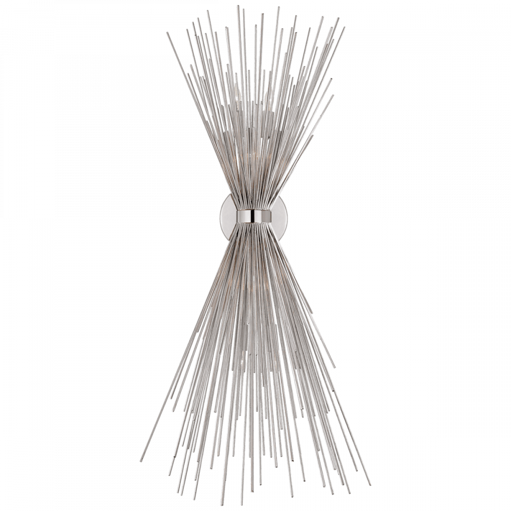 Visual Comfort & Co. Signature Collection Strada Wall Sconce, 6-Light, Polished Nickel, 36"H (KW 2075PN CHVG0)