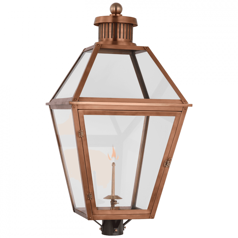 Visual Comfort Signature Stratford Gas Post Light Soft Copper