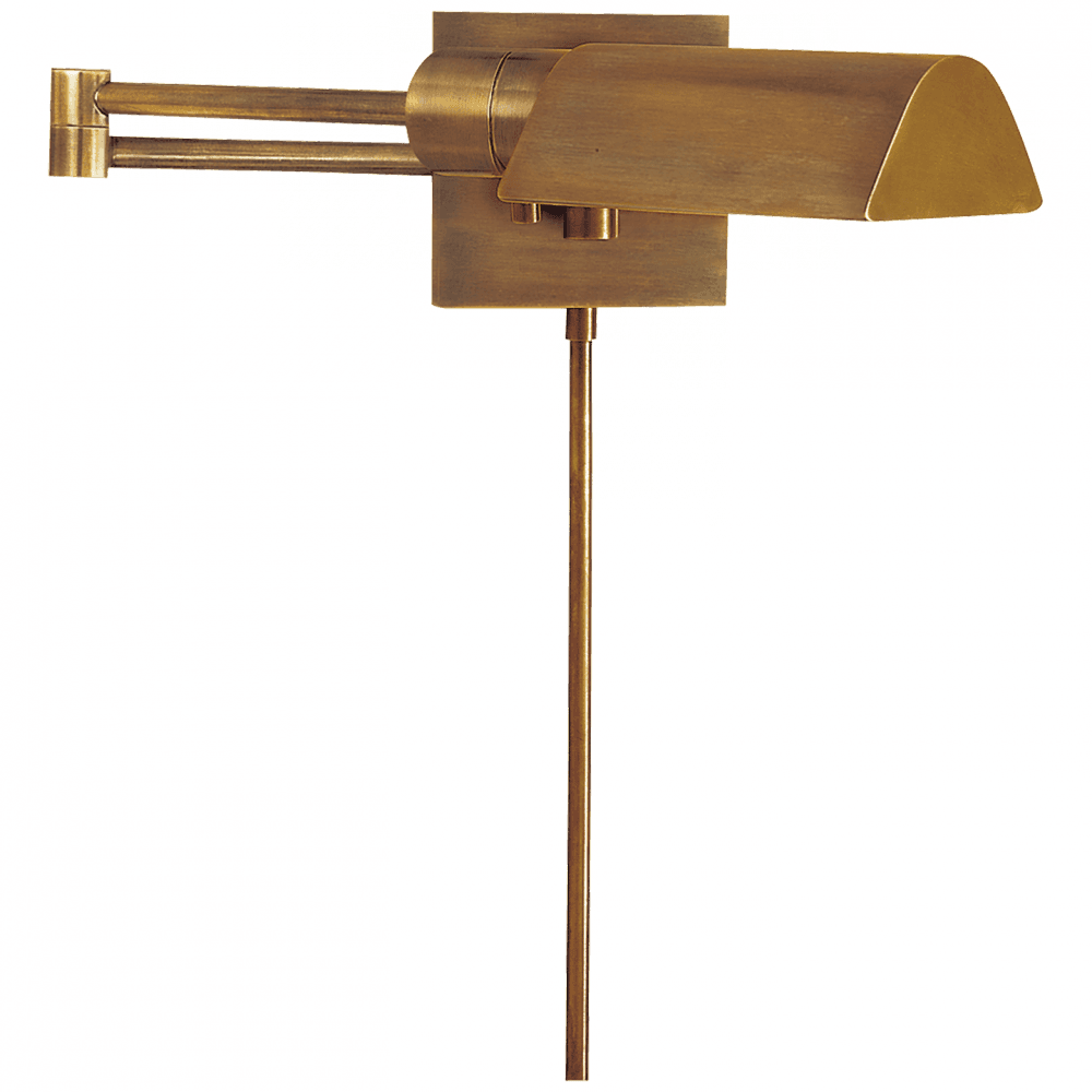 Visual Comfort Signature Studio Swing Arm Wall Sconce With Plug Hand-Rubbed Antique Brass