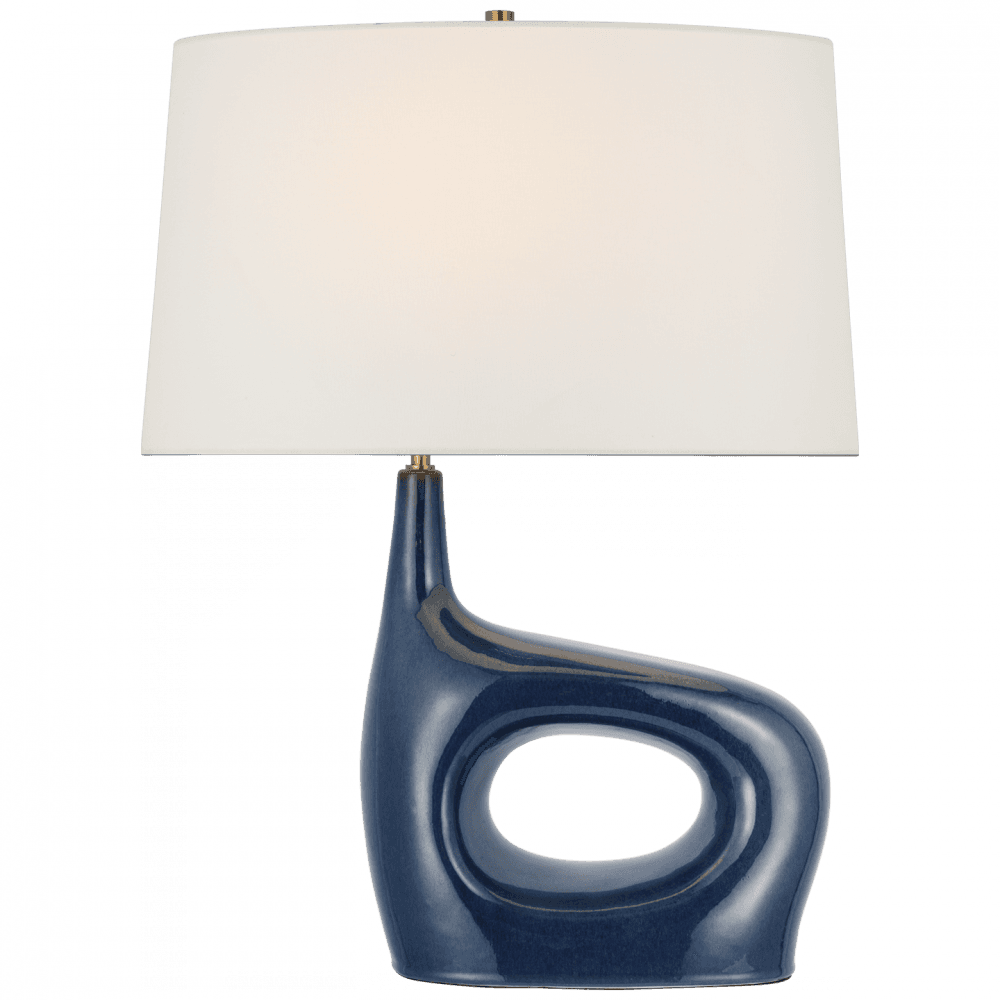 Visual Comfort Signature Sutro Medium Right Table Lamp Mixed Blue Brown