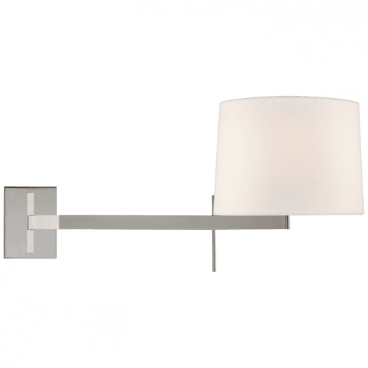 Visual Comfort Signature Sweep Medium Left Articulating Wall Sconce Polished Nickel