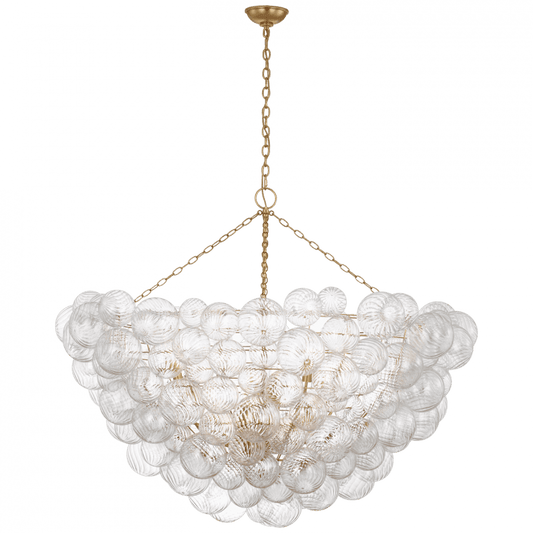 Visual Comfort Signature Talia 56 Gild and Clear Swirled Glass