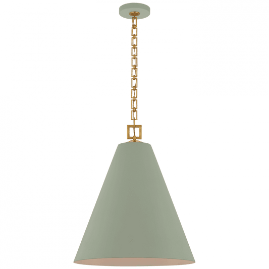 Visual Comfort Signature Theo Pendant Celadon and Gild