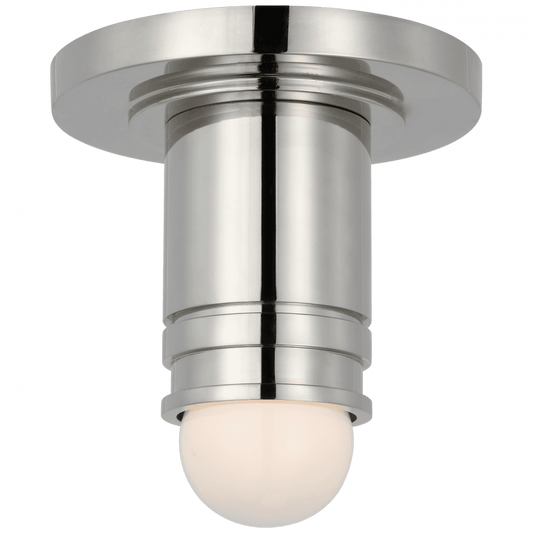 Visual Comfort Signature Top Mini Monopoint Flush Mount Polished Nickel
