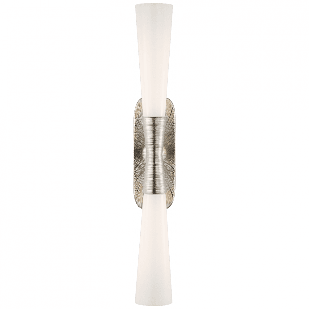 Visual Comfort Signature Utopia Double Bath Wall Sconce Polished Nickel
