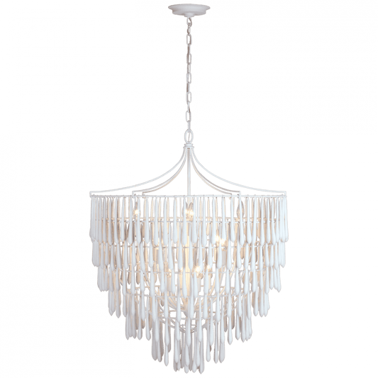 Visual Comfort Signature Vacarro Large Chandelier Plaster White