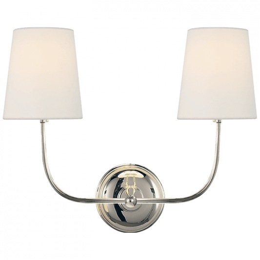 Visual Comfort Signature Vendome Double Sconce Polished Nickel