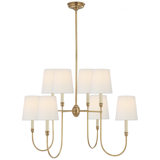 Visual Comfort Signature Vendome Large Chandelier Hand-Rubbed Antique Brass