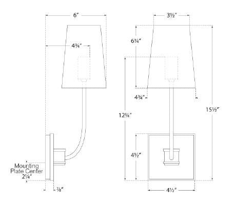 Visual Comfort Signature Venini Wall Sconce Polished Nickel