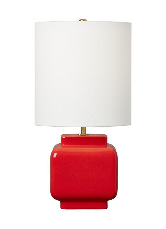 Visual Comfort Studio Anderson Medium LED Table Lamp Lucent Red