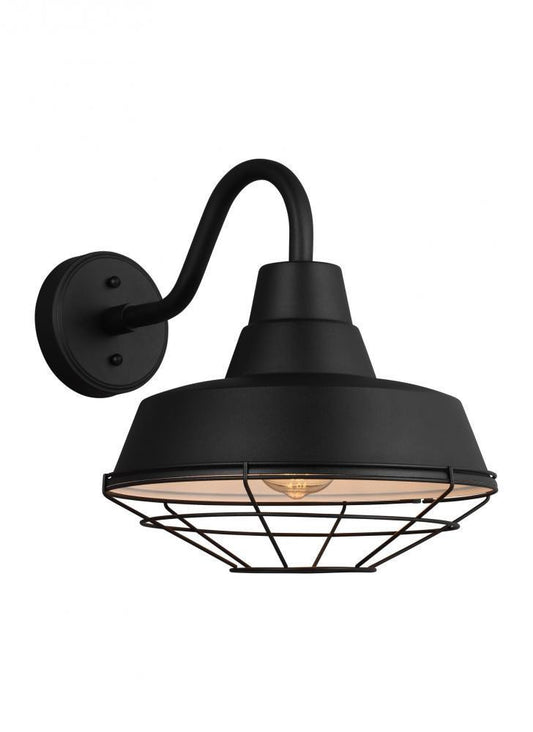 Visual Comfort Studio Barn Light Medium Cage Outdoor Wall Sconce Black