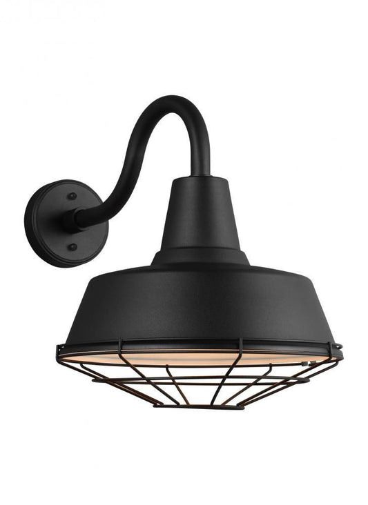 Visual Comfort Studio Barn Light Large Cage Outdoor Wall Sconce Black