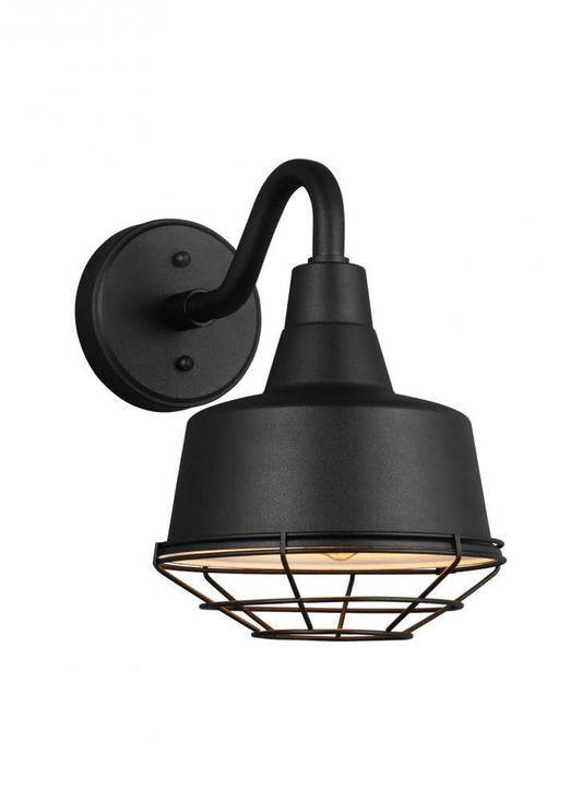 Visual Comfort Studio Barn Light Small Cage Outdoor Wall Sconce Black