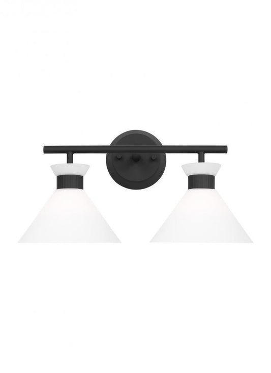 Visual Comfort Studio Belcarra 2 Light Bath Wall Sconce Midnight Black