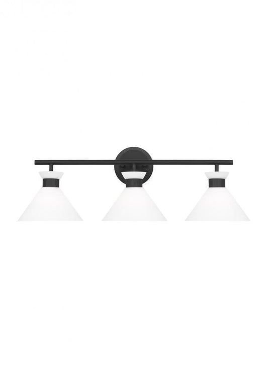 Visual Comfort Studio Belcarra 3 Light Bath Wall Sconce Midnight Black