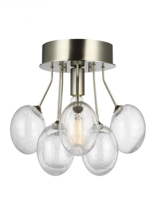 Visual Comfort Studio Bronzeville Semi-Flush Mount Brushed Nickel