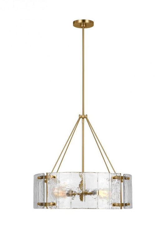 Visual Comfort Studio Calvert 4 Light Medium Chandelier Burnished Brass