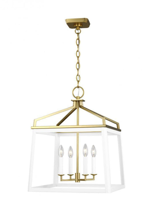 Visual Comfort Studio Carlow 4 Light Large Lantern Matte White